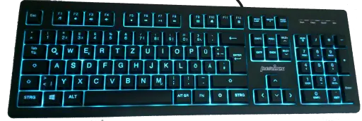 Hintergrundbeleuchtete Großdruck-Tastatur für Sehbehinderte, schwarz, Win, USB