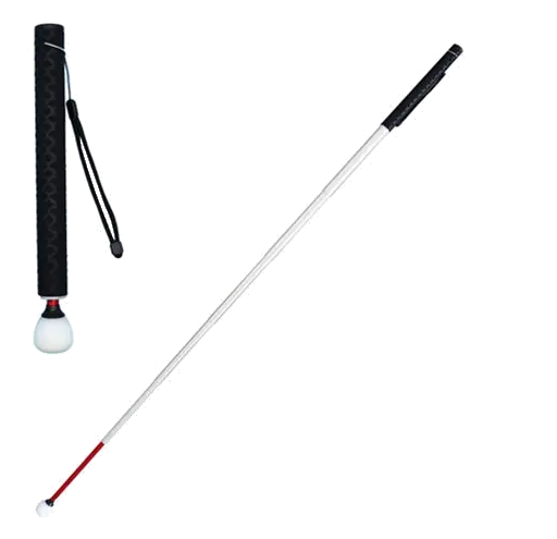 Langstock Teleskopstock 7-teilig Aluminium 30-150cm, schwarz