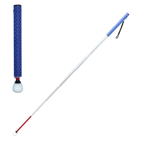 Langstock Teleskopstock 7-teilig Aluminium 30-150cm, blau