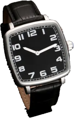Sprechende Analog-Armbanduhr mit hohem Kontrast und Soundqualität, schwarz