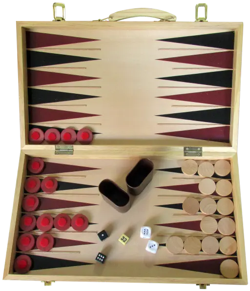 taktiles Backgammon, komplett Holz