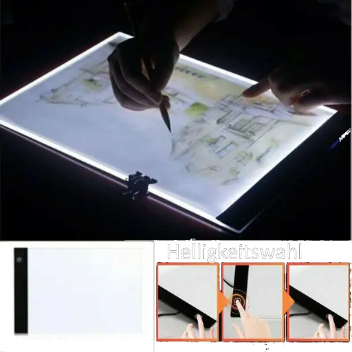 EasyView Lichtboard, dimmbar A4 zum Zeichnen und Lesen