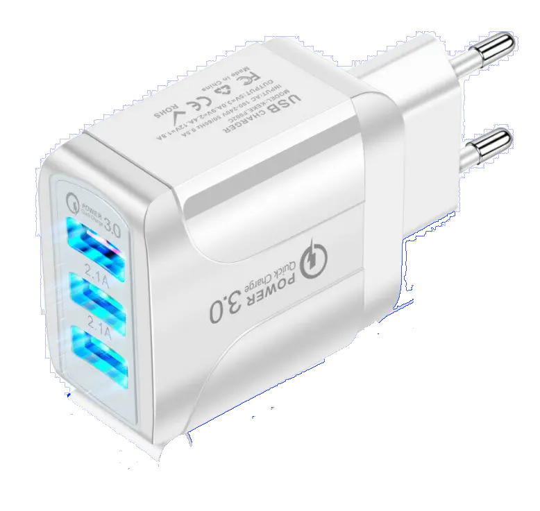 USB Steckernetzteil, 3 Port, 3, 2.1, 2.1A, max. 15 Watt