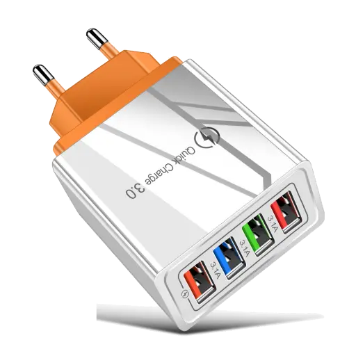 USB Steckernetzteil, 4 Port, 4 * 3,1A, max. 15,5 Watt